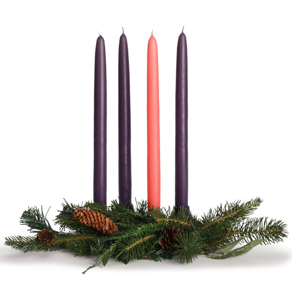 Advent Beeswax Taper Candles