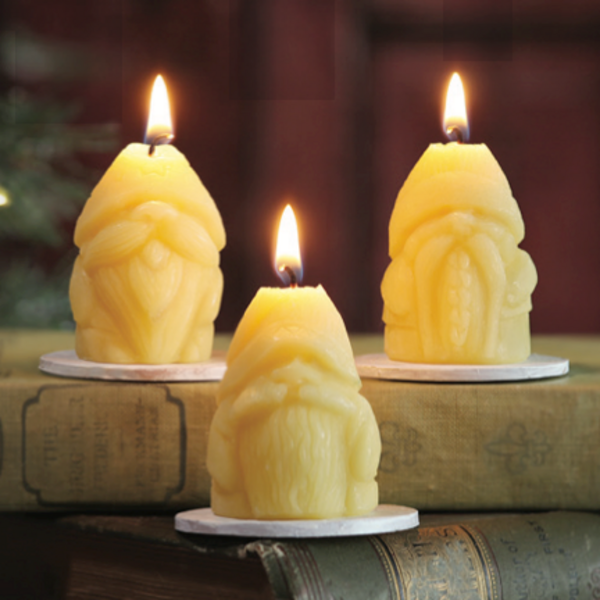 Gnome Candles, Set of 3